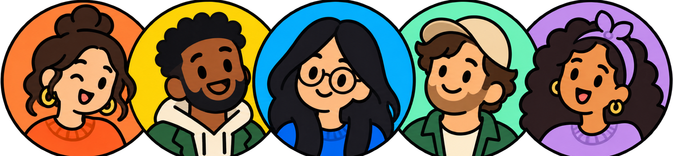 Five creator applicants